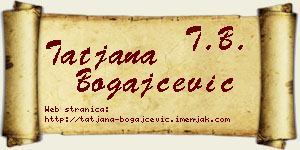 Tatjana Bogajčević vizit kartica